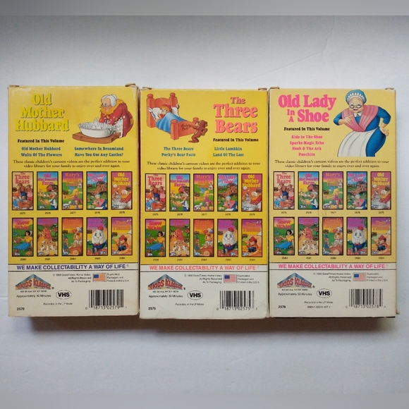 Vintage Cartoon VHS Tapes - Picture 2 of 10